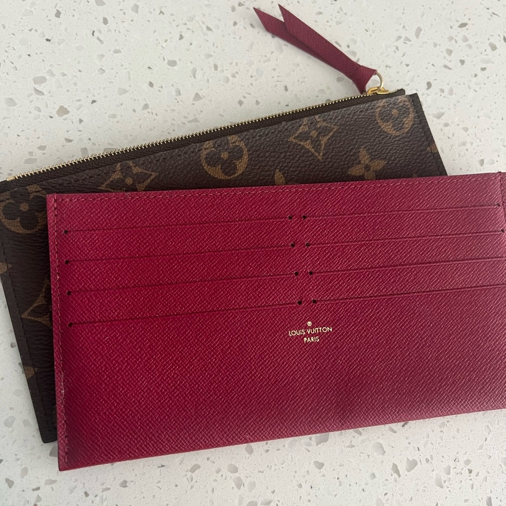 Louis Vuitton zipper pouch and card holder. (inserts from the Felicie pouchette)